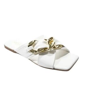 LIKE NEW!!! SESTO MEUCCI VALEDA SLIDE SANDAL MADE IN ITALY!!! WHITE SIZE 7
